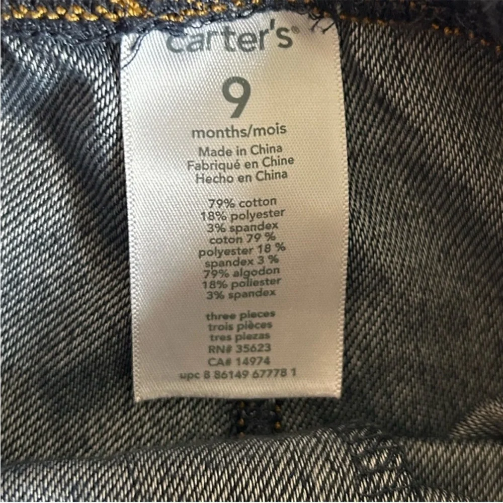 Carter's Baby Denim Leggings Pants 9 Months